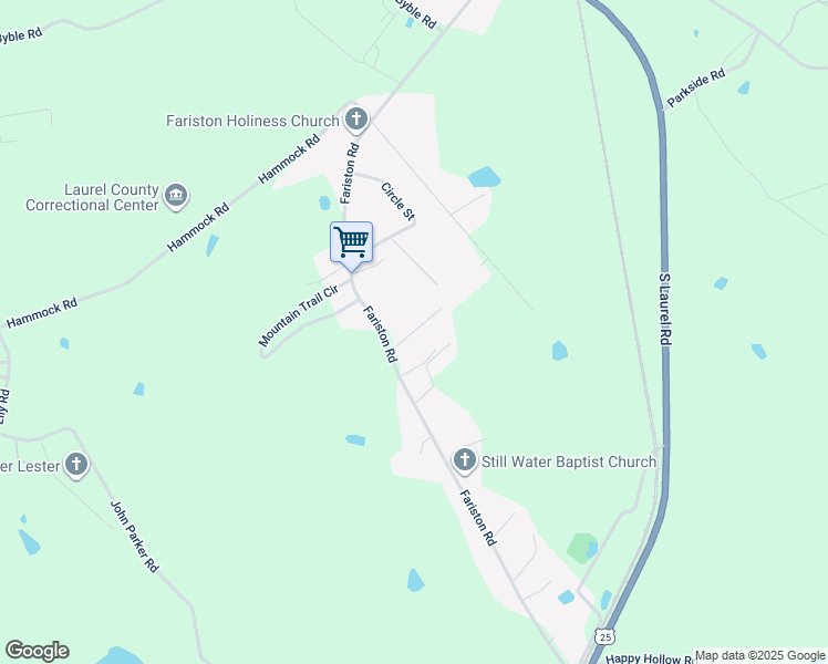 map of restaurants, bars, coffee shops, grocery stores, and more near Road in Laurel County