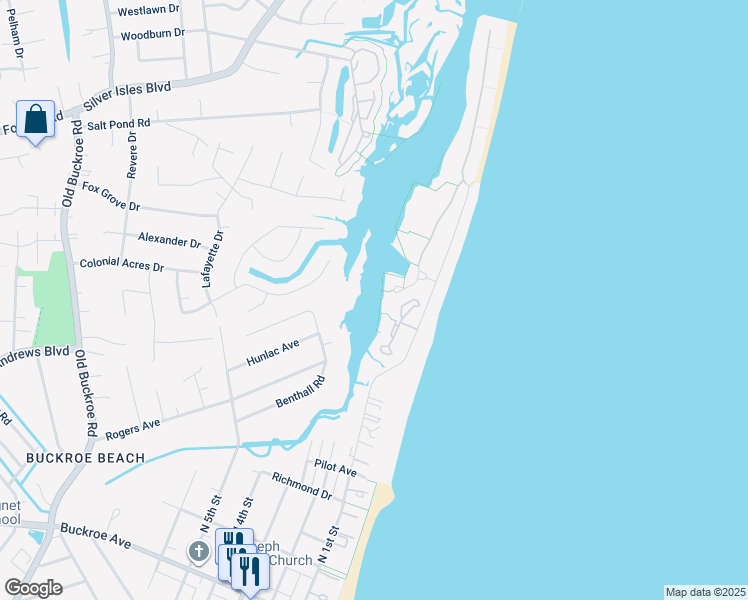 map of restaurants, bars, coffee shops, grocery stores, and more near Ivory Gull Crescent in Hampton