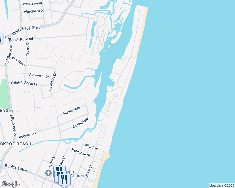 map of restaurants, bars, coffee shops, grocery stores, and more near 1026 High Dunes Quay in Hampton