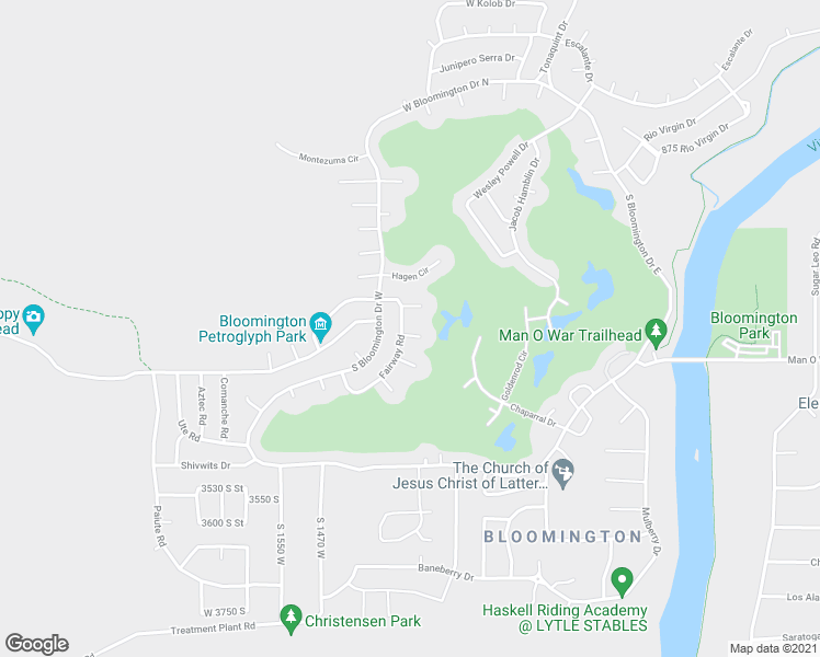 map of restaurants, bars, coffee shops, grocery stores, and more near 1316 Palmer Circle in St. George