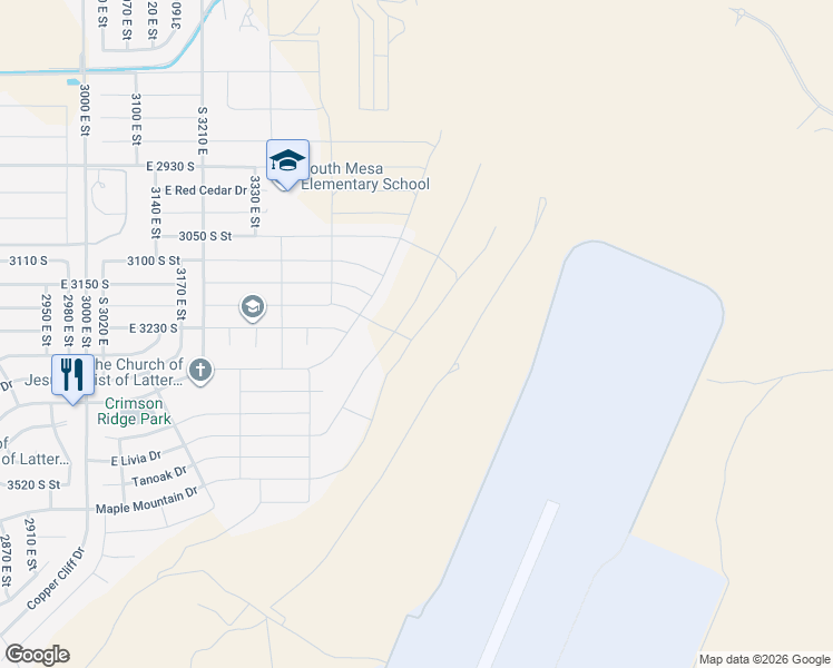 map of restaurants, bars, coffee shops, grocery stores, and more near 3174 Walnut Canyon Drive in Washington