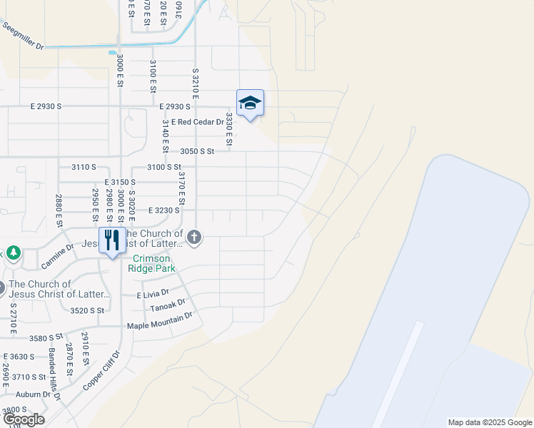 map of restaurants, bars, coffee shops, grocery stores, and more near 3237 Tiger Maple Circle in Washington
