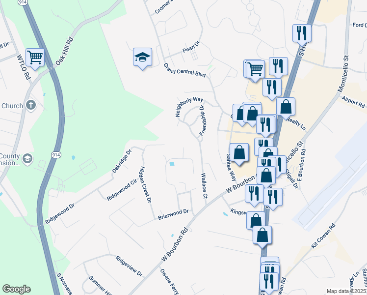 map of restaurants, bars, coffee shops, grocery stores, and more near Iris Point in Somerset