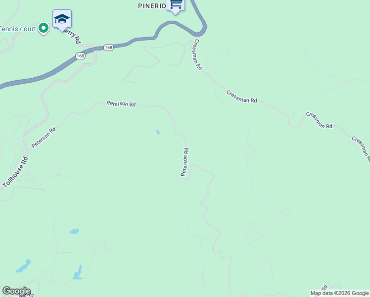 map of restaurants, bars, coffee shops, grocery stores, and more near 35380 Peterson Road in Auberry