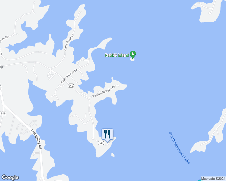 map of restaurants, bars, coffee shops, grocery stores, and more near 202 Peninsula Point Drive in Moneta