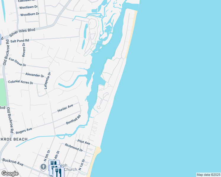 map of restaurants, bars, coffee shops, grocery stores, and more near 901 North 1st Street in Hampton
