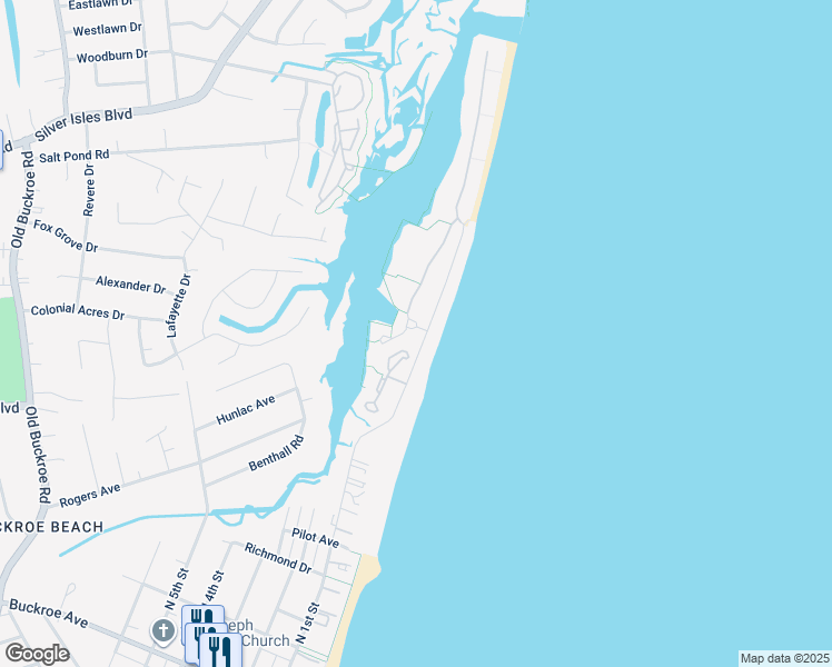 map of restaurants, bars, coffee shops, grocery stores, and more near 901 North 1st Street in Hampton