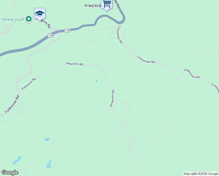 map of restaurants, bars, coffee shops, grocery stores, and more near 35380 Peterson Road in Auberry