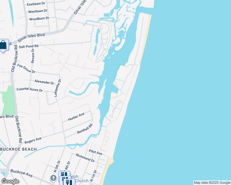 map of restaurants, bars, coffee shops, grocery stores, and more near Ivory Gull Crescent in Hampton