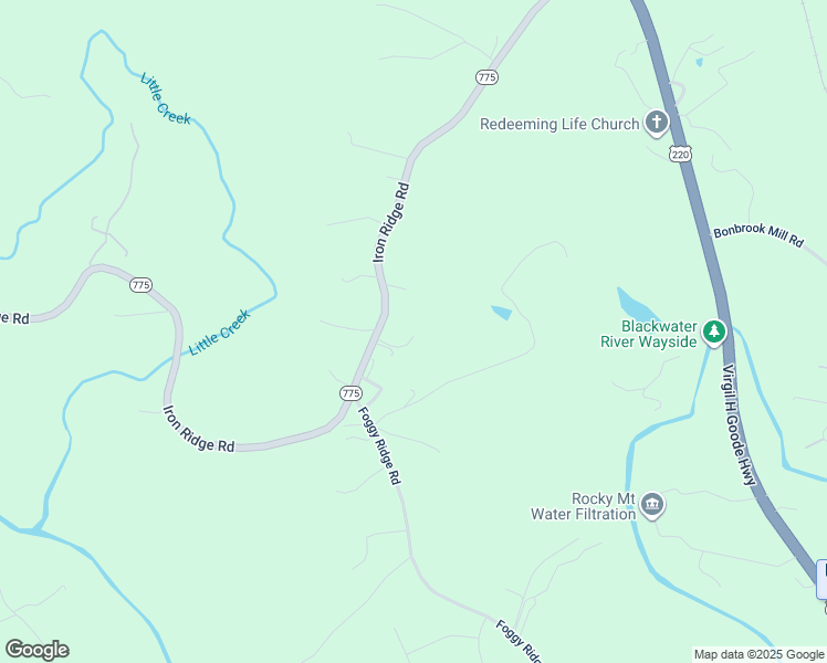 map of restaurants, bars, coffee shops, grocery stores, and more near 2360 Iron Ridge Road in Rocky Mount