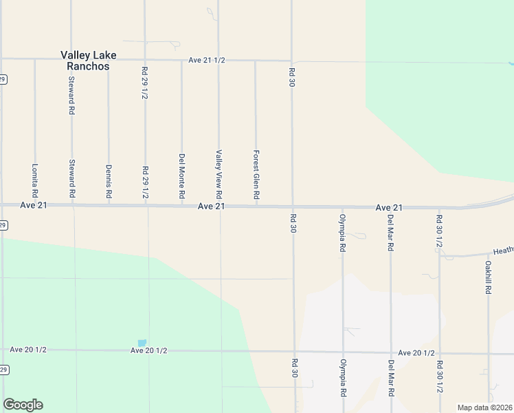 map of restaurants, bars, coffee shops, grocery stores, and more near 21035 Forest Glen Road in Madera