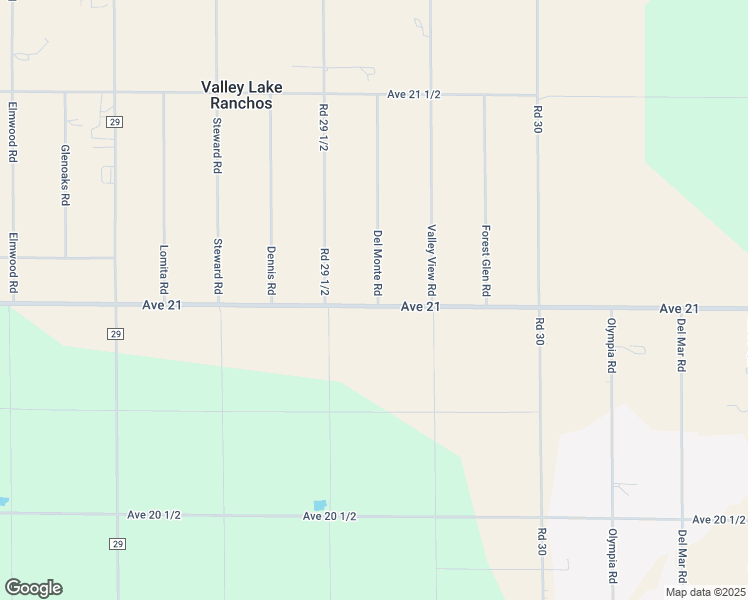 map of restaurants, bars, coffee shops, grocery stores, and more near Del Monte Road in Madera County