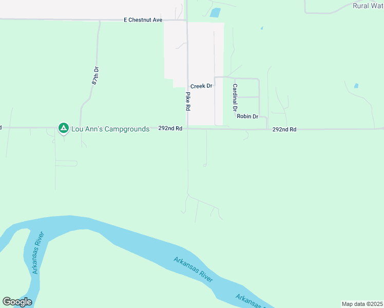 map of restaurants, bars, coffee shops, grocery stores, and more near 30127 91st Road in Arkansas City