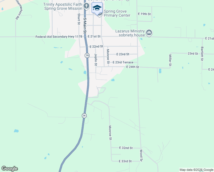 map of restaurants, bars, coffee shops, grocery stores, and more near Taylor St in Galena