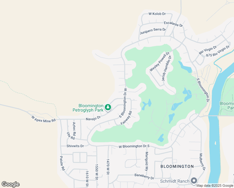 map of restaurants, bars, coffee shops, grocery stores, and more near 1411 Hopi Cir in St George