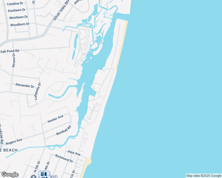 map of restaurants, bars, coffee shops, grocery stores, and more near 812 North 1st Street in Hampton
