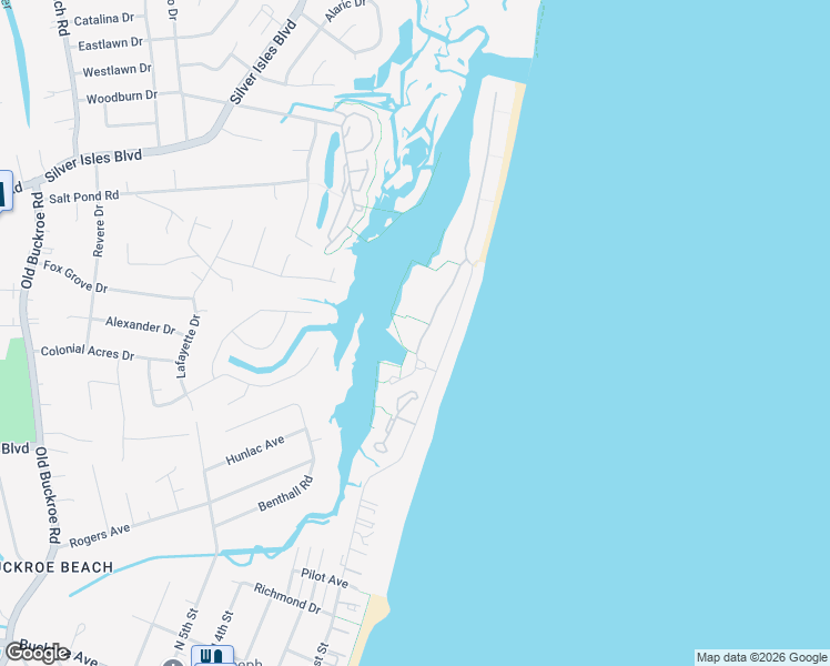 map of restaurants, bars, coffee shops, grocery stores, and more near 35 Channel Lane in Hampton