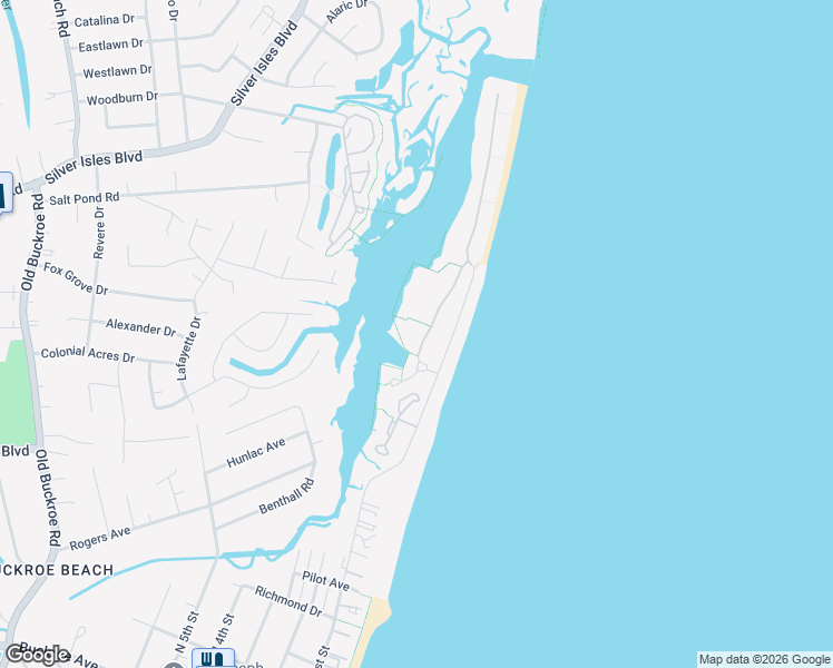 map of restaurants, bars, coffee shops, grocery stores, and more near 35 Channel Lane in Hampton