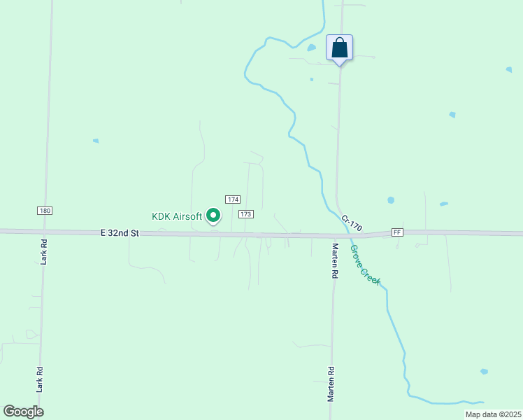 map of restaurants, bars, coffee shops, grocery stores, and more near 174 Cl- 172 in Joplin