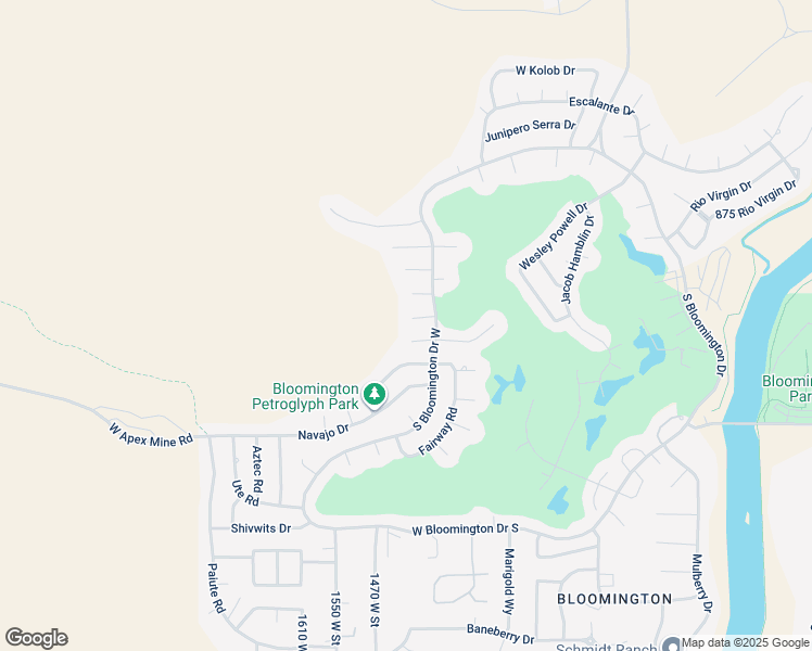 map of restaurants, bars, coffee shops, grocery stores, and more near 1413 Kanab Circle in St. George