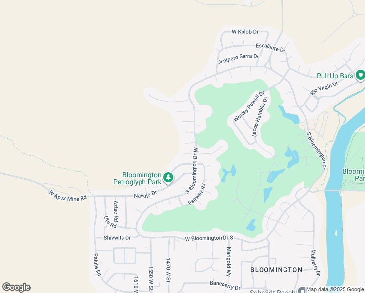 map of restaurants, bars, coffee shops, grocery stores, and more near 1413 Kanab Circle in St. George