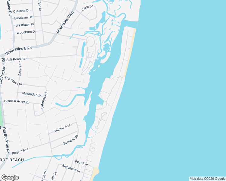 map of restaurants, bars, coffee shops, grocery stores, and more near 20 Channel Lane in Hampton