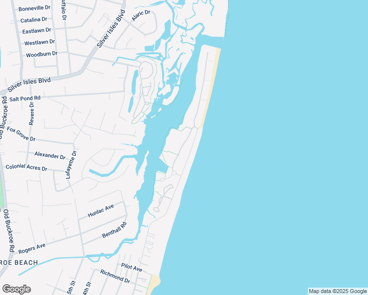 map of restaurants, bars, coffee shops, grocery stores, and more near 11 Channel Lane in Hampton