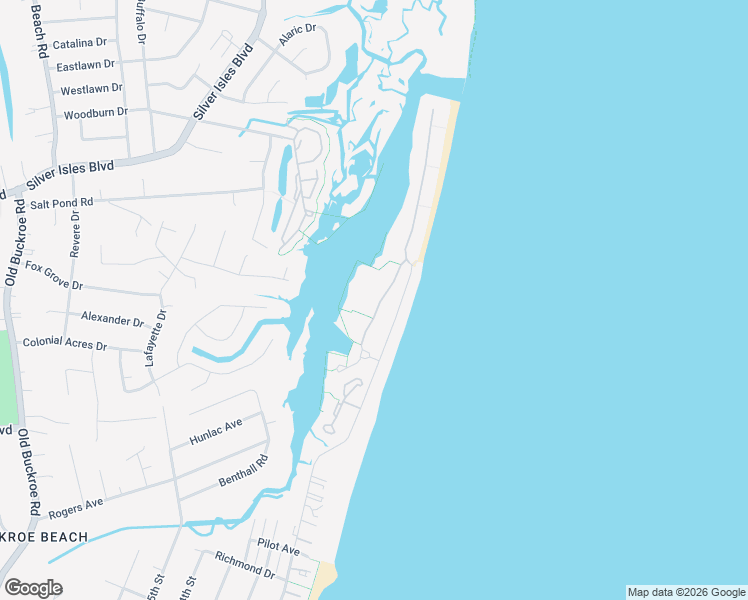 map of restaurants, bars, coffee shops, grocery stores, and more near 20 Channel Lane in Hampton