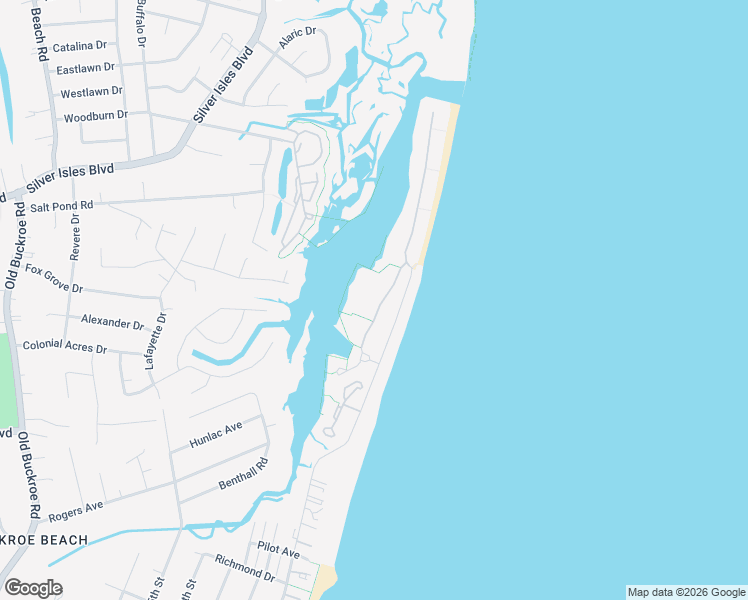 map of restaurants, bars, coffee shops, grocery stores, and more near 20 Channel Lane in Hampton
