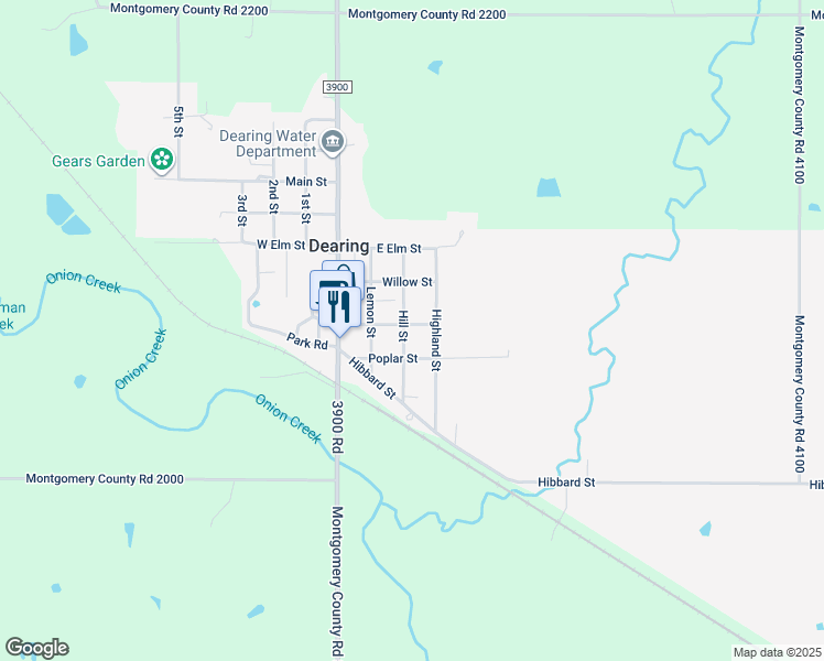 map of restaurants, bars, coffee shops, grocery stores, and more near 301 Lamont Street in Dearing