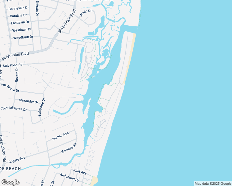 map of restaurants, bars, coffee shops, grocery stores, and more near 13 Channel Lane in Hampton