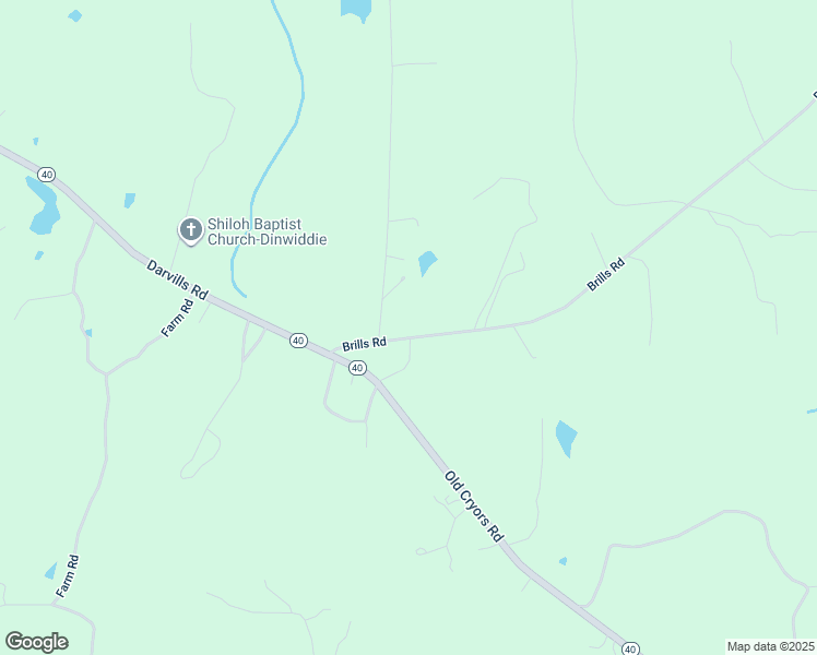map of restaurants, bars, coffee shops, grocery stores, and more near 5204 Brills Road in McKenney