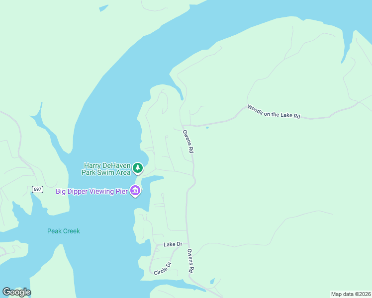 map of restaurants, bars, coffee shops, grocery stores, and more near 6785-6827 Appalachian Road in Radford