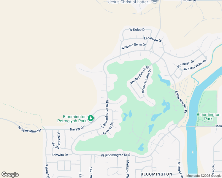 map of restaurants, bars, coffee shops, grocery stores, and more near 1343 Nelson Circle in St. George