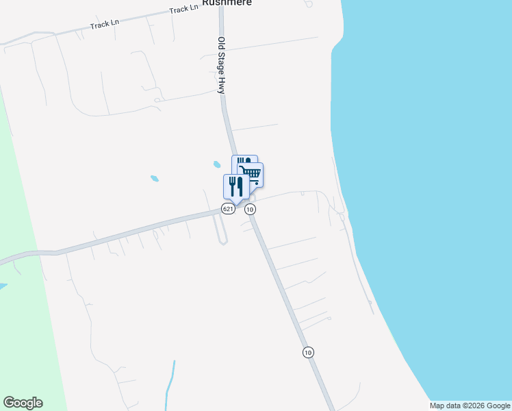 map of restaurants, bars, coffee shops, grocery stores, and more near 6217 Old Stage Highway in Smithfield