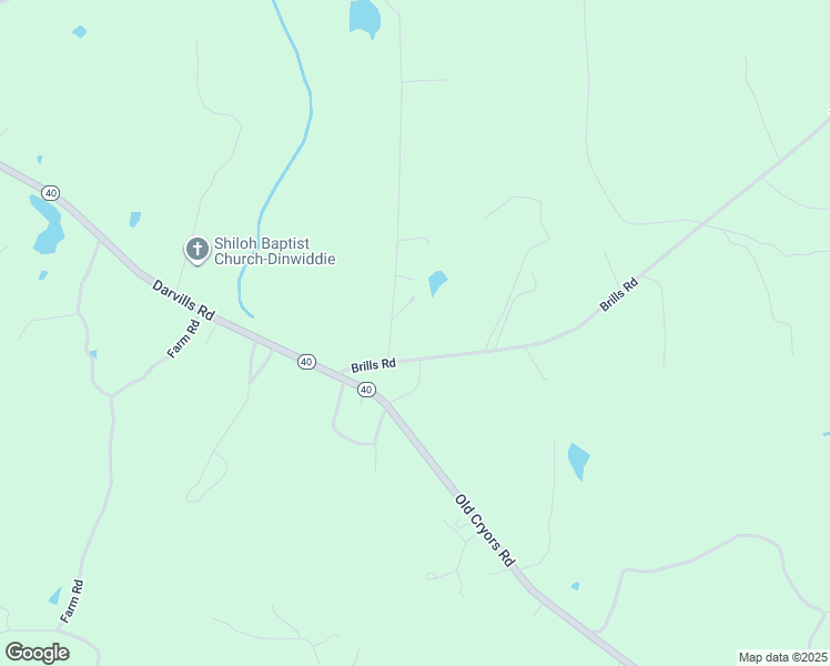 map of restaurants, bars, coffee shops, grocery stores, and more near 5204 Brills Road in McKenney