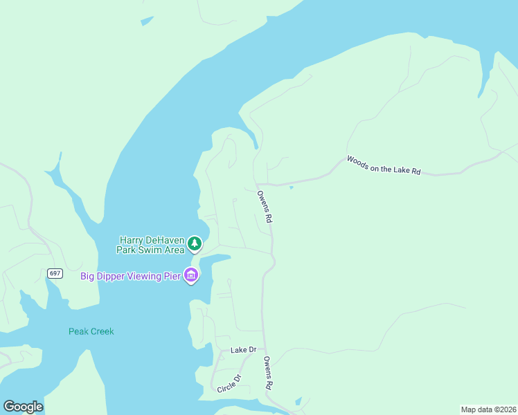 map of restaurants, bars, coffee shops, grocery stores, and more near 6868 Owens Road in Radford