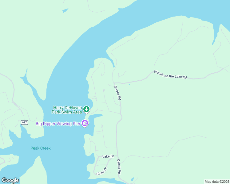 map of restaurants, bars, coffee shops, grocery stores, and more near 6868 Owens Road in Radford