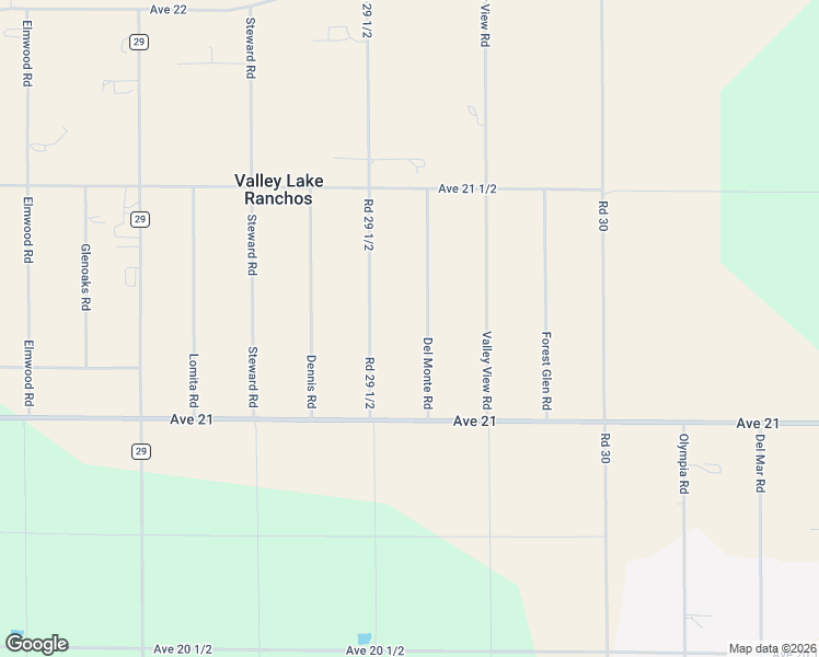 map of restaurants, bars, coffee shops, grocery stores, and more near 21196 Del Monte Road in Madera
