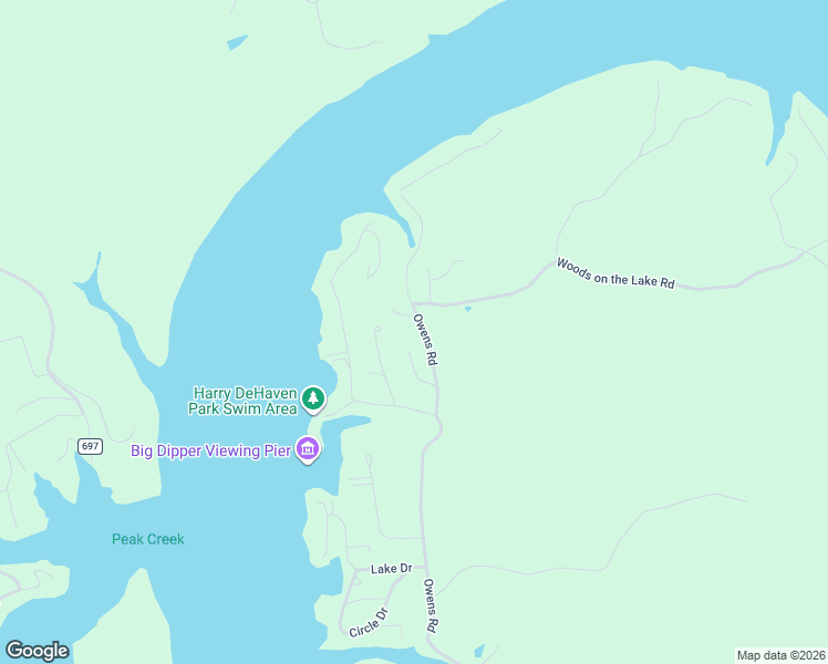 map of restaurants, bars, coffee shops, grocery stores, and more near 6868 Owens Road in Radford