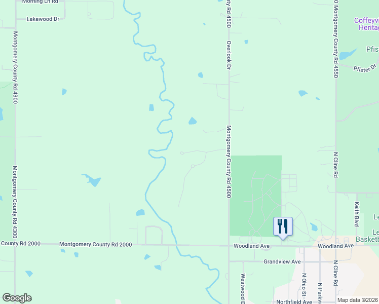 map of restaurants, bars, coffee shops, grocery stores, and more near 2999 Northbrook in Coffeyville