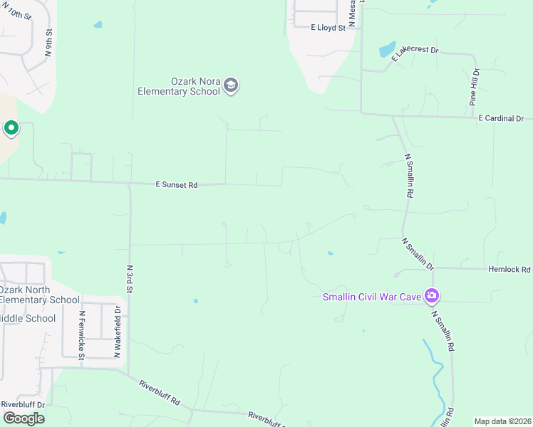 map of restaurants, bars, coffee shops, grocery stores, and more near 895 Indian Valley Drive in Ozark