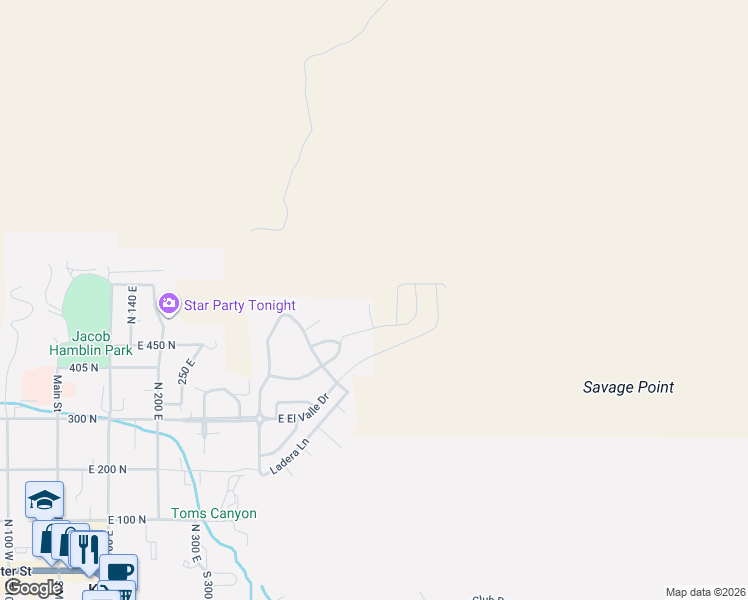 map of restaurants, bars, coffee shops, grocery stores, and more near in Kanab