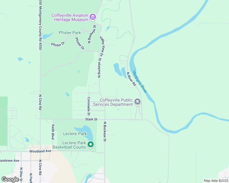 map of restaurants, bars, coffee shops, grocery stores, and more near 1300-1398 Crestwood St in Coffeyville