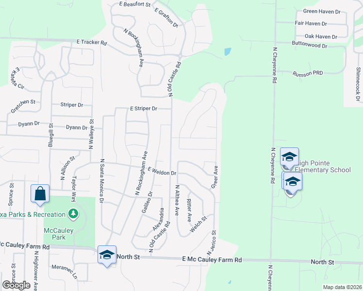 map of restaurants, bars, coffee shops, grocery stores, and more near 925 East Ozark Jubilee Road in Nixa