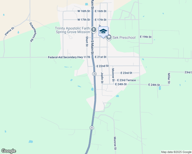 map of restaurants, bars, coffee shops, grocery stores, and more near 2301 South Main Street in Galena
