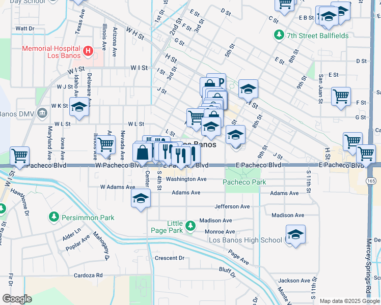 map of restaurants, bars, coffee shops, grocery stores, and more near in 