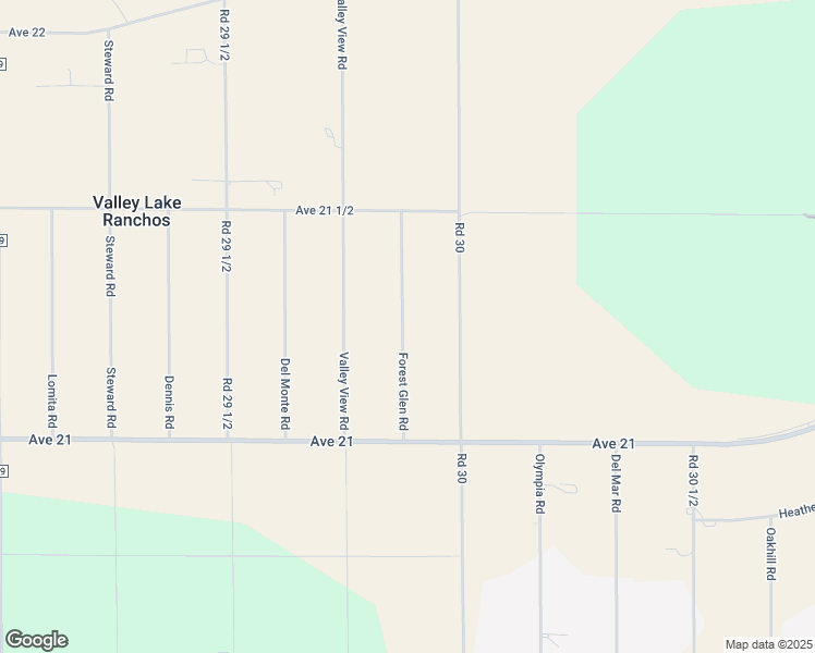 map of restaurants, bars, coffee shops, grocery stores, and more near 21251 Forest Glen Road in Madera