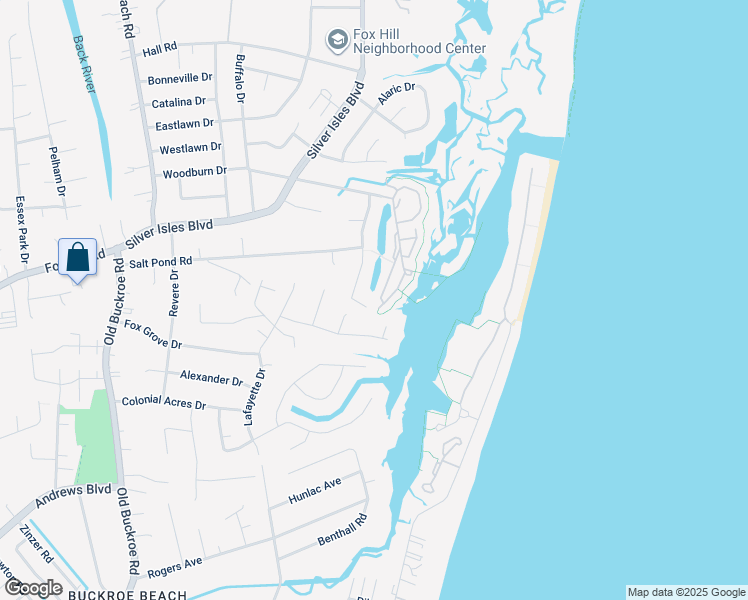 map of restaurants, bars, coffee shops, grocery stores, and more near 150 Genoa Drive in Hampton