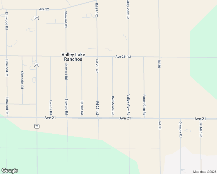 map of restaurants, bars, coffee shops, grocery stores, and more near 21196 Del Monte Road in Madera